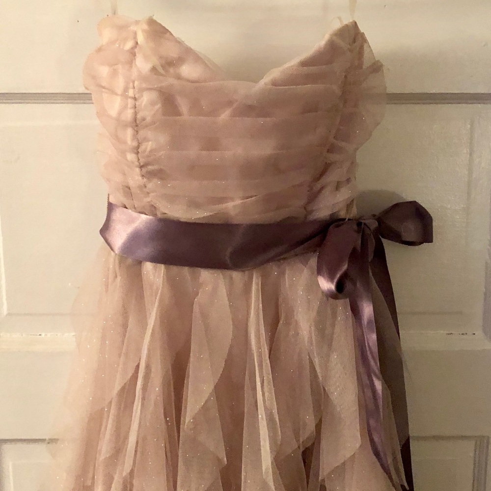 Teeze Me Champagne High-Low Prom Dress
